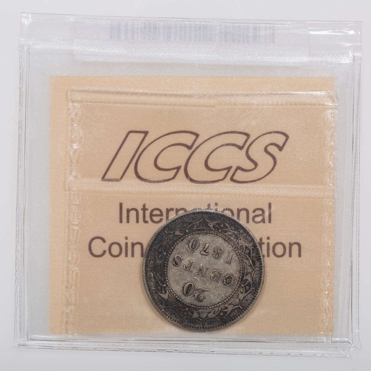 NFLD 20 Cent 1870 ICCS EF-40