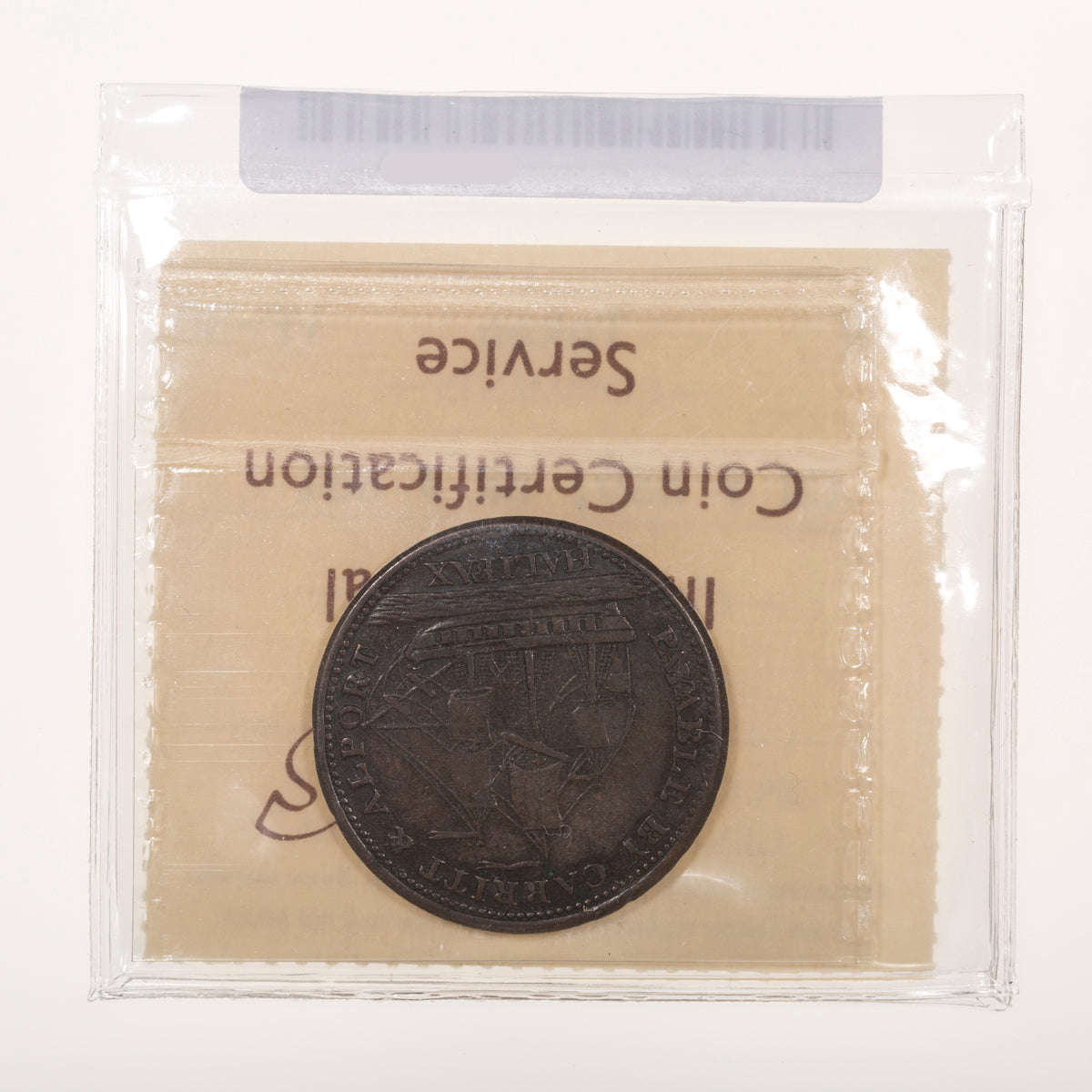 Nova Scotia CH# NS-9 Carritt & Alport Half Penny Token 1814 ICCS VF-30