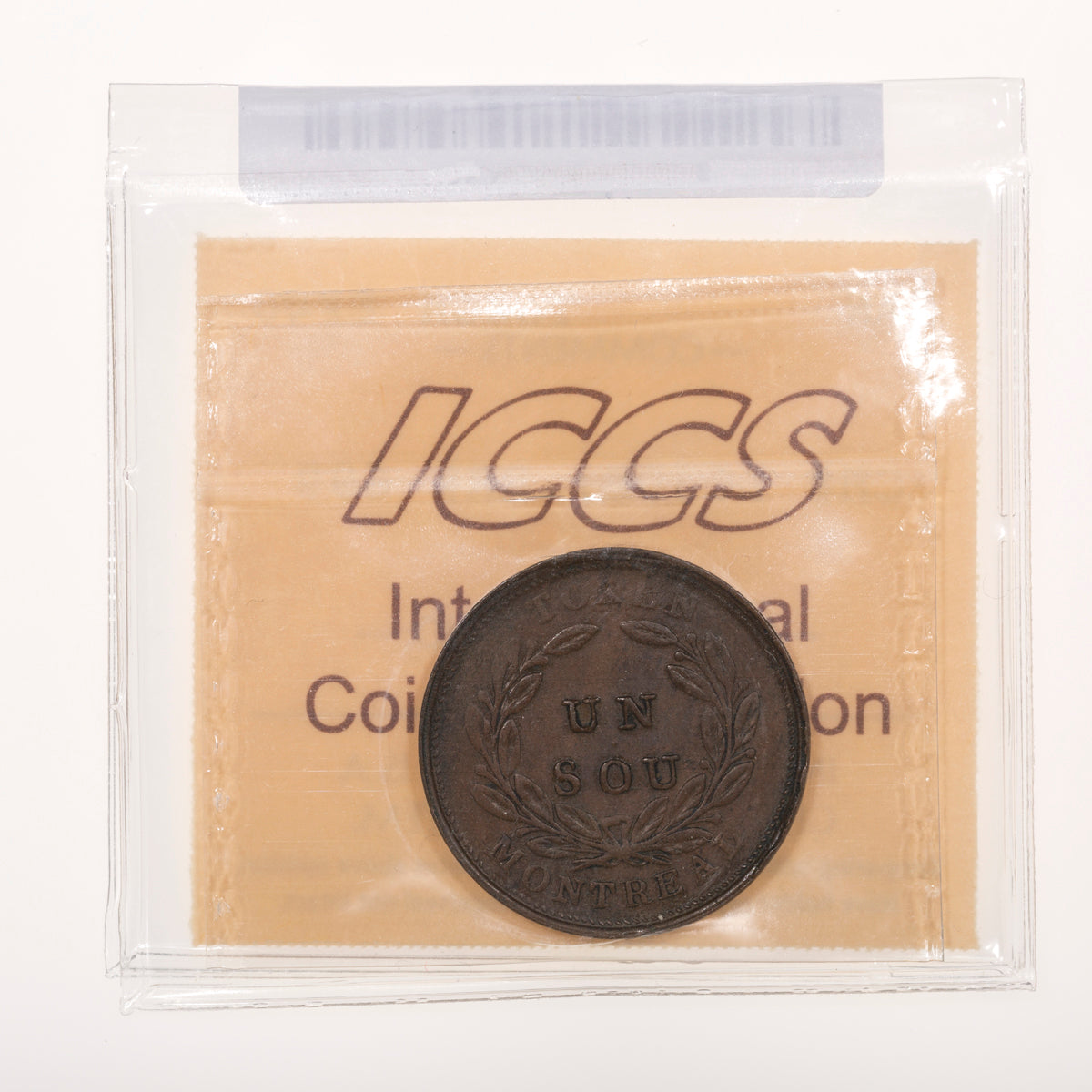 Lower Canada CH# LC-30B Bouquet Sou Belleville 18 Leaves 3 Shamrocks Bow Left ND Large Bow ICCS EF-40