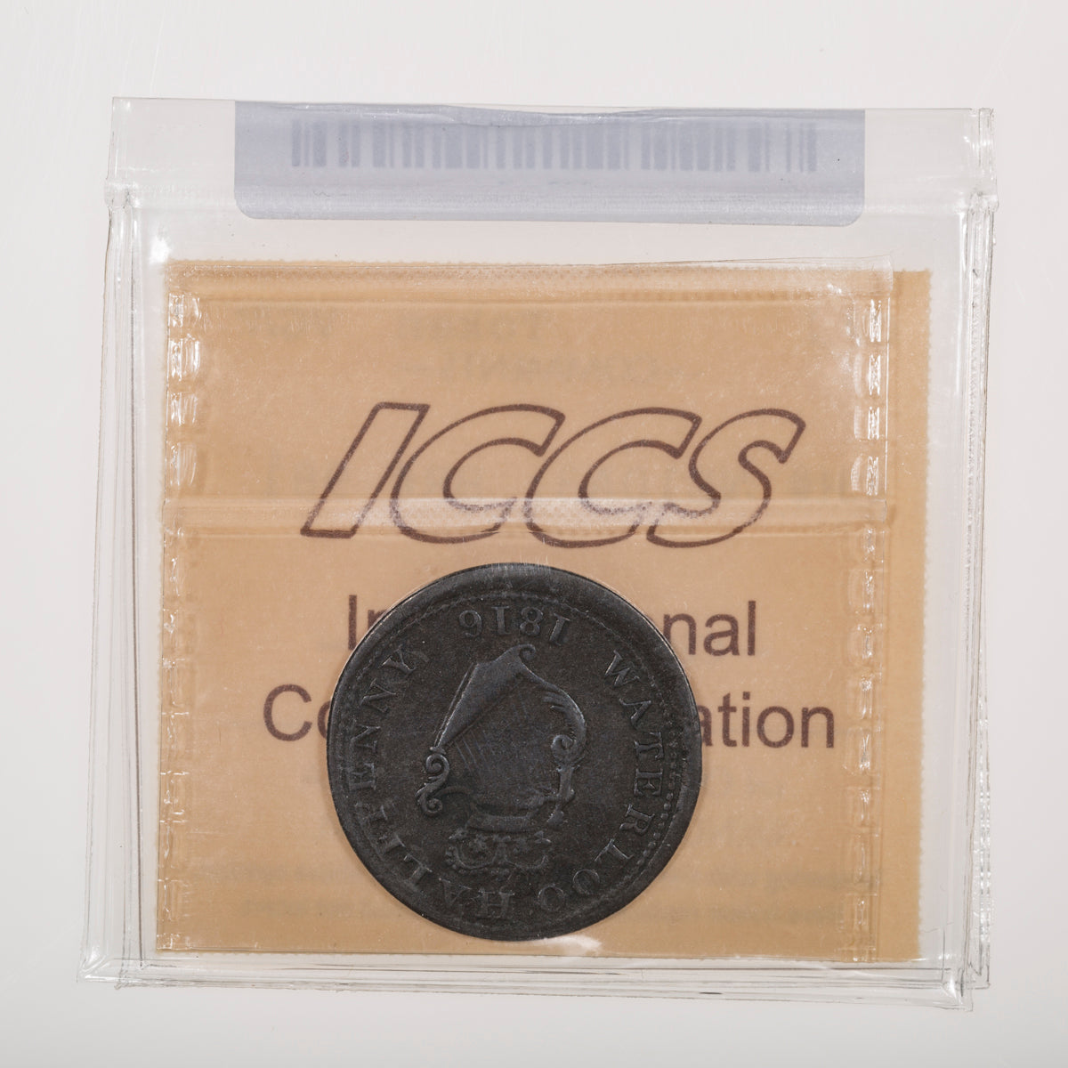 Wellington CH# WE-10A3 Waterloo Halfpenny The Illustrious Wellington 1816 Eight strings, One leaf ICCS VG-8