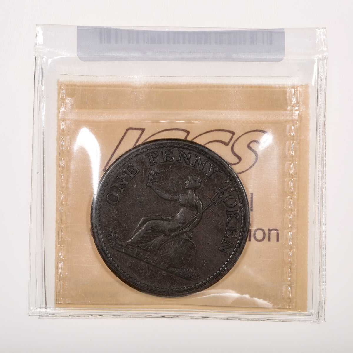 Wellington CH# WE-12 Peninsular One Penny Token Vittoria 1813 ICCS VF-20