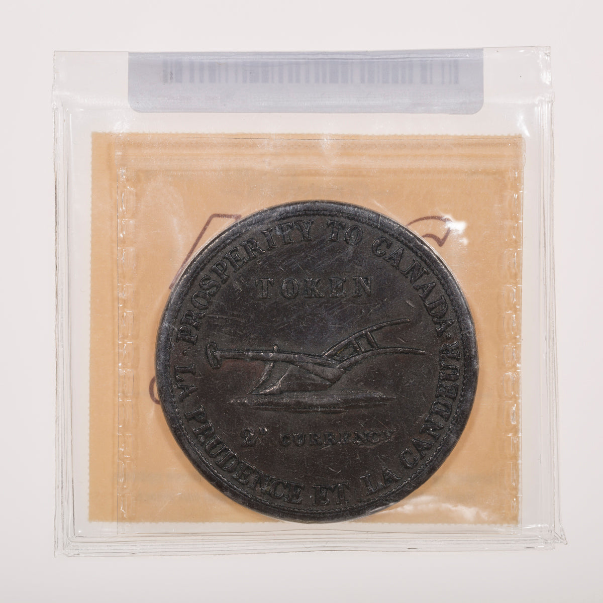 Upper Canada CH# UC-3 Lesslie & Sons Twopenny Token 1822 ICCS EF-40