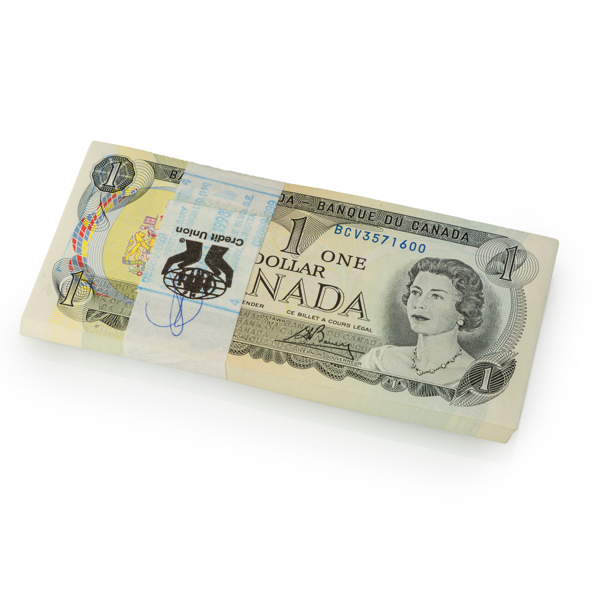 1973 $1 Choice Uncirculated Banknote Bundle Original Bank Strap (100 Consecutive Notes)