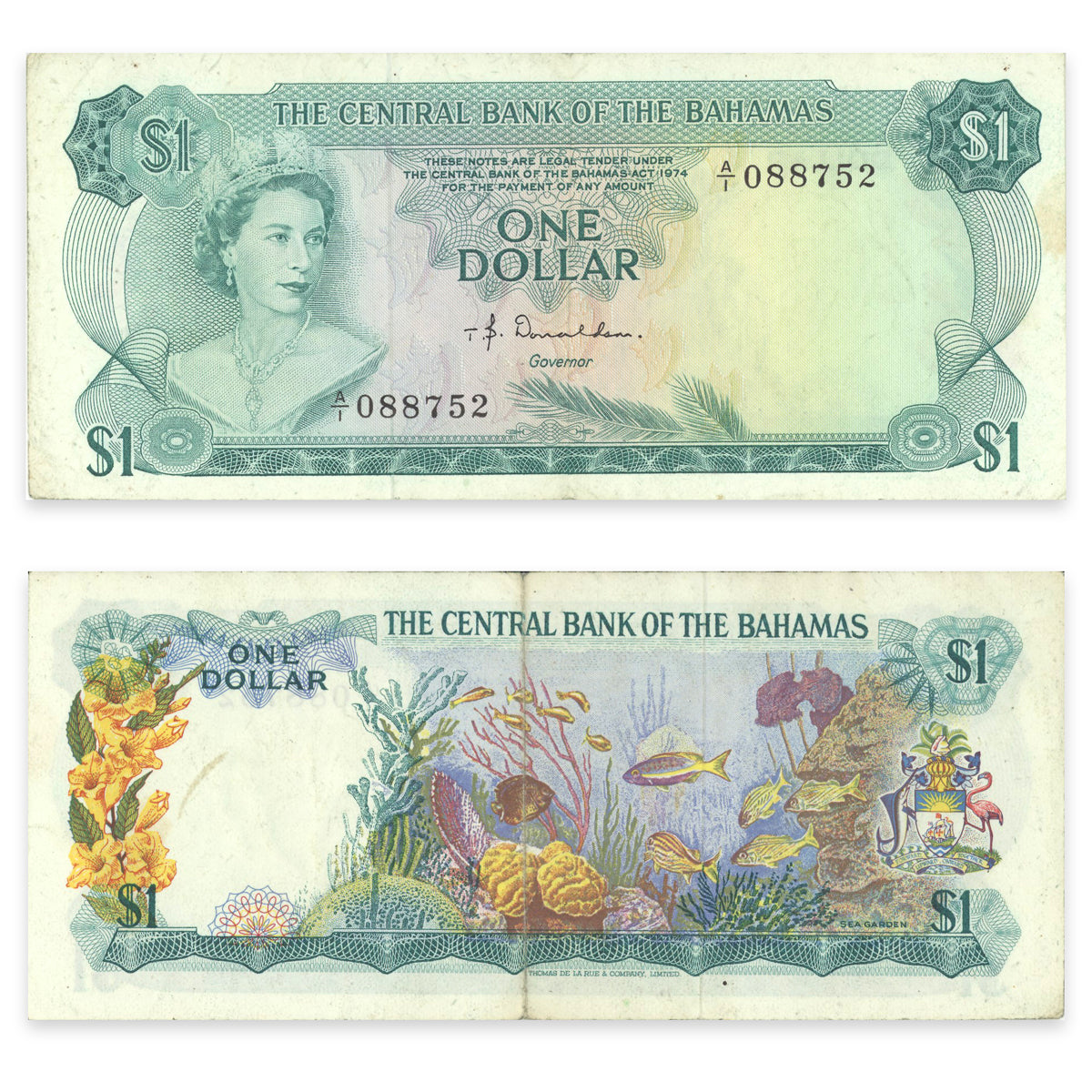 Bahamas 1 Dollar 1974 P# 35a VF-20