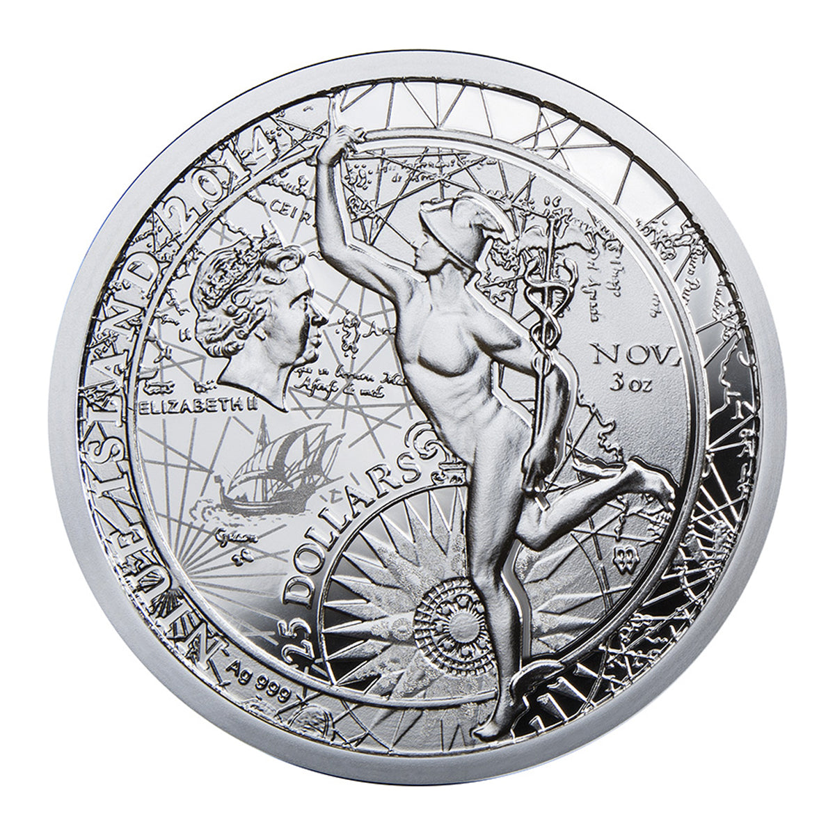 2013 $50 Fortuna Redux: Mercury - Pure Silver Coin