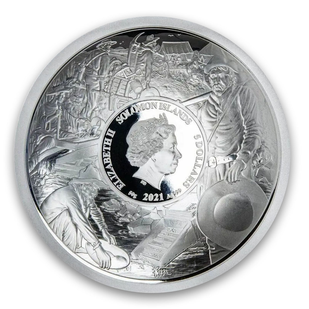 2021 $5 Gold Rush - Pure Silver Coin