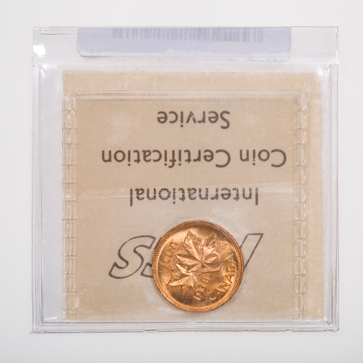 1 Cent 1938 ICCS MS-65 Red