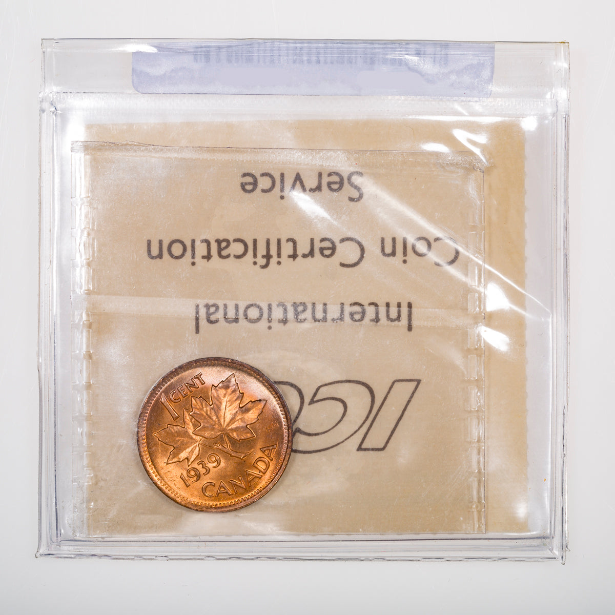 1 Cent 1939 ICCS MS-65 Red