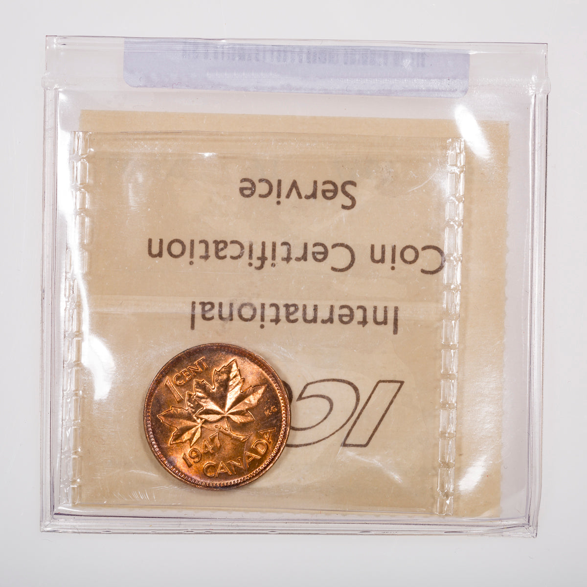 1 Cent 1947 ICCS MS-65 Red