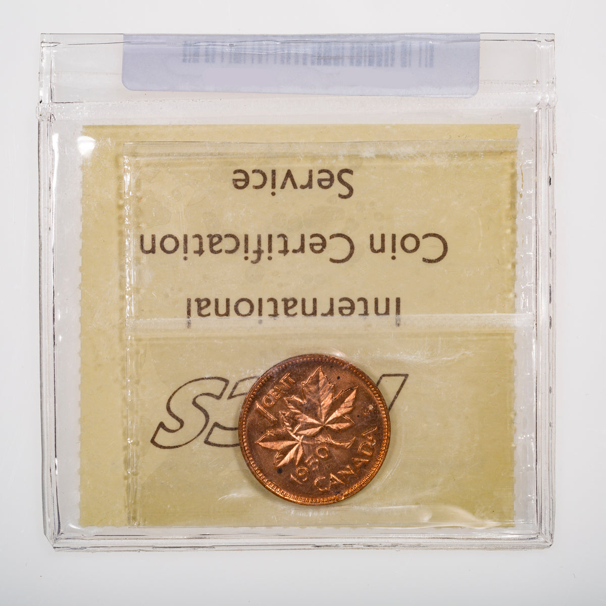 1 Cent 1950 ICCS MS-65 Red