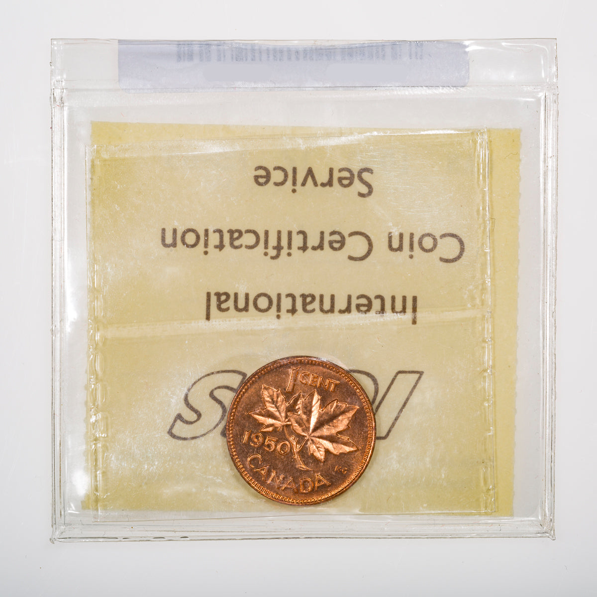 1 Cent 1950 ICCS MS-65 Red