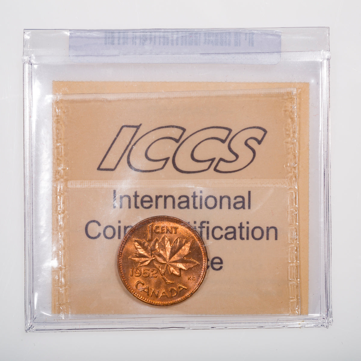 1 Cent 1952 ICCS MS-65 Red