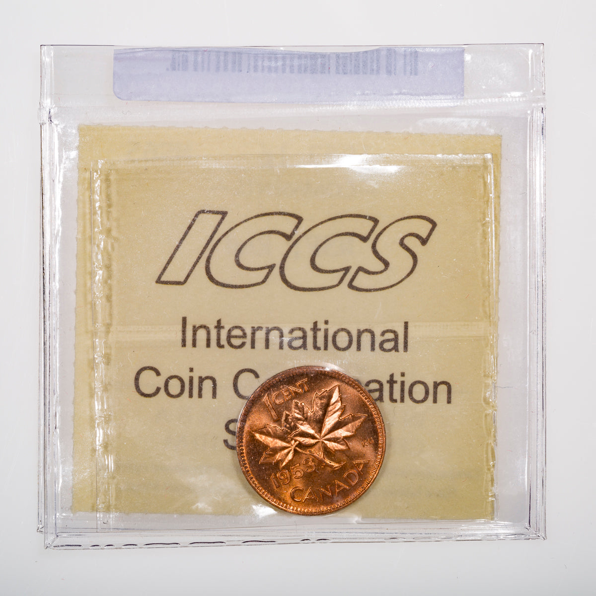 1 Cent 1953 NSF ICCS MS-65 Red