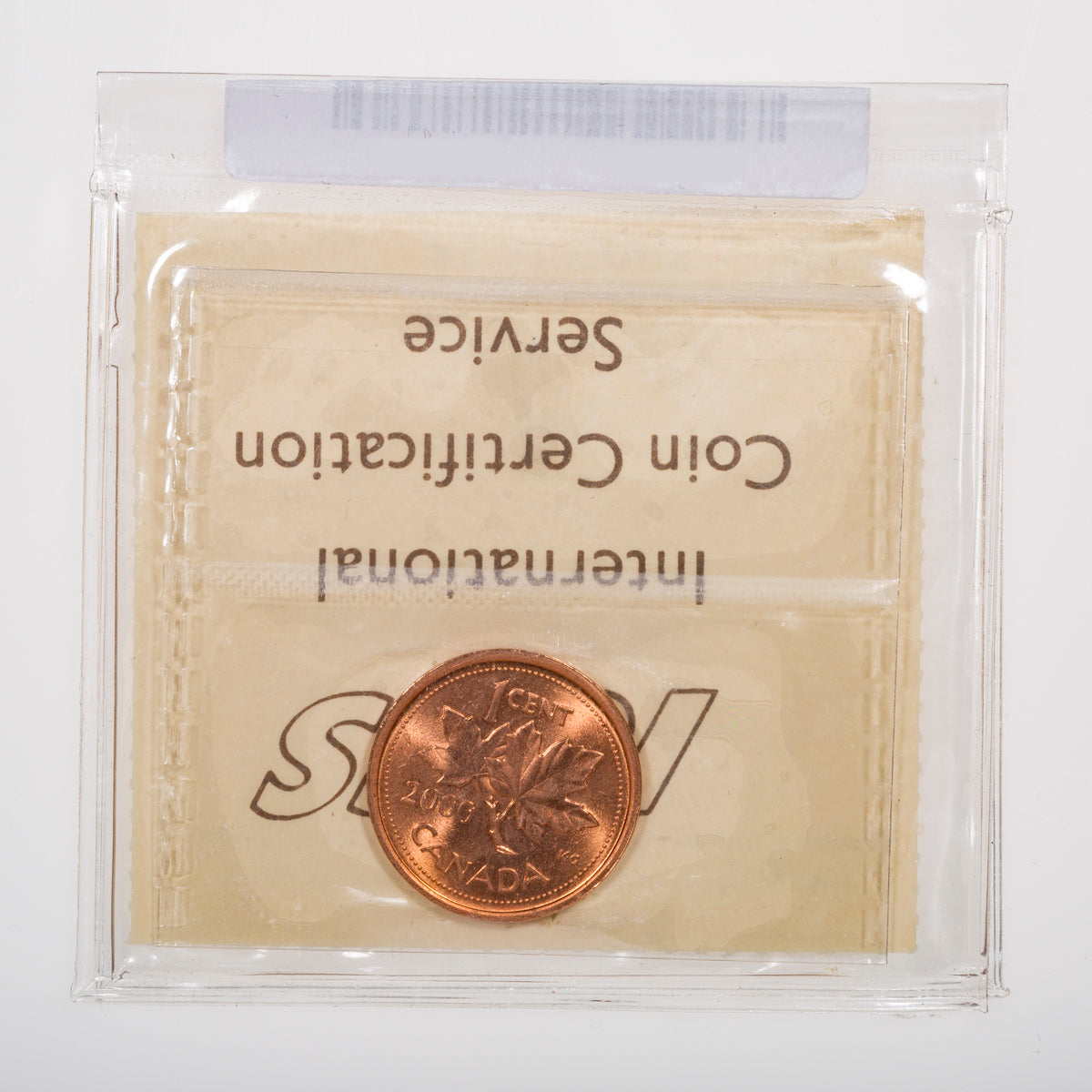 1 Cent 2000 ICCS MS-66 Red