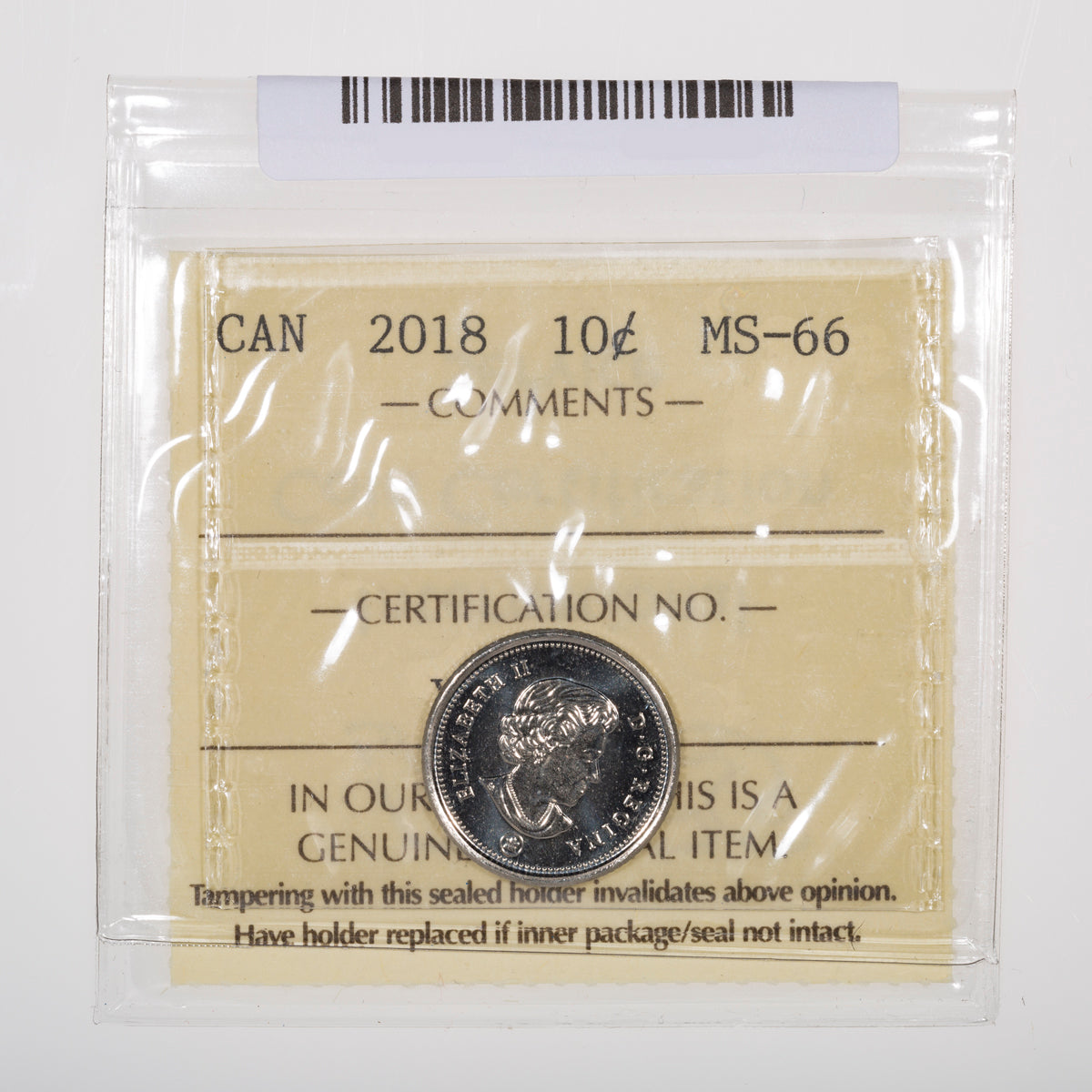 10 Cent 2018 ICCS MS-66