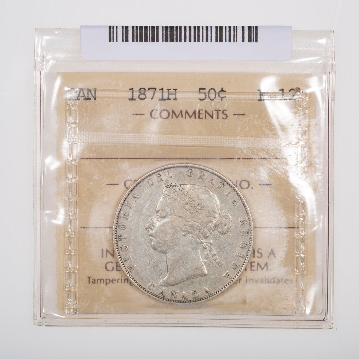 50 Cent 1871H ICCS F-12