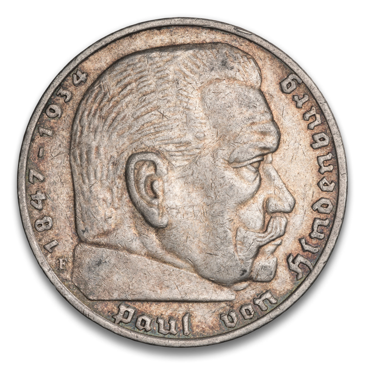Germany Silver 5 Reichsmark 1936 F