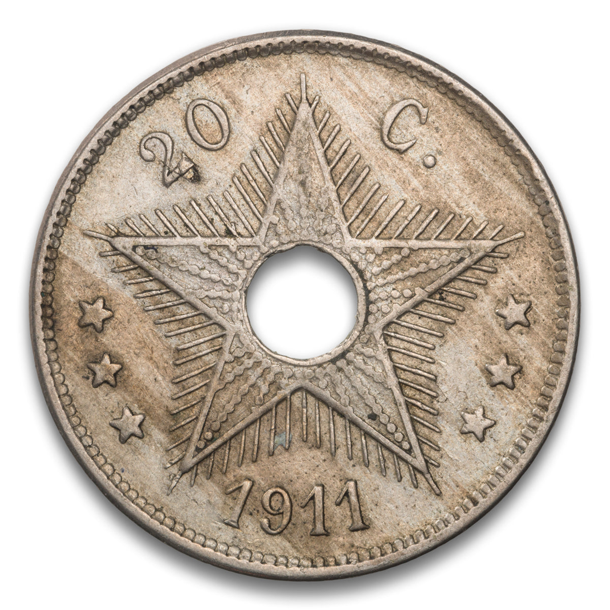 Belgium Congo Base 20 Centimes 1911