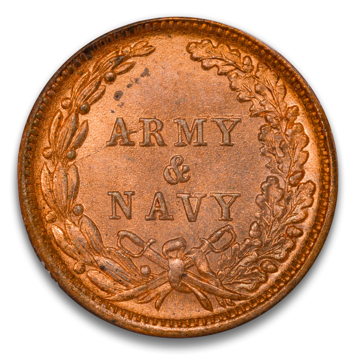 US Patriotic Civil War Token 1863 F-15/319a ANACS MS-63 RB