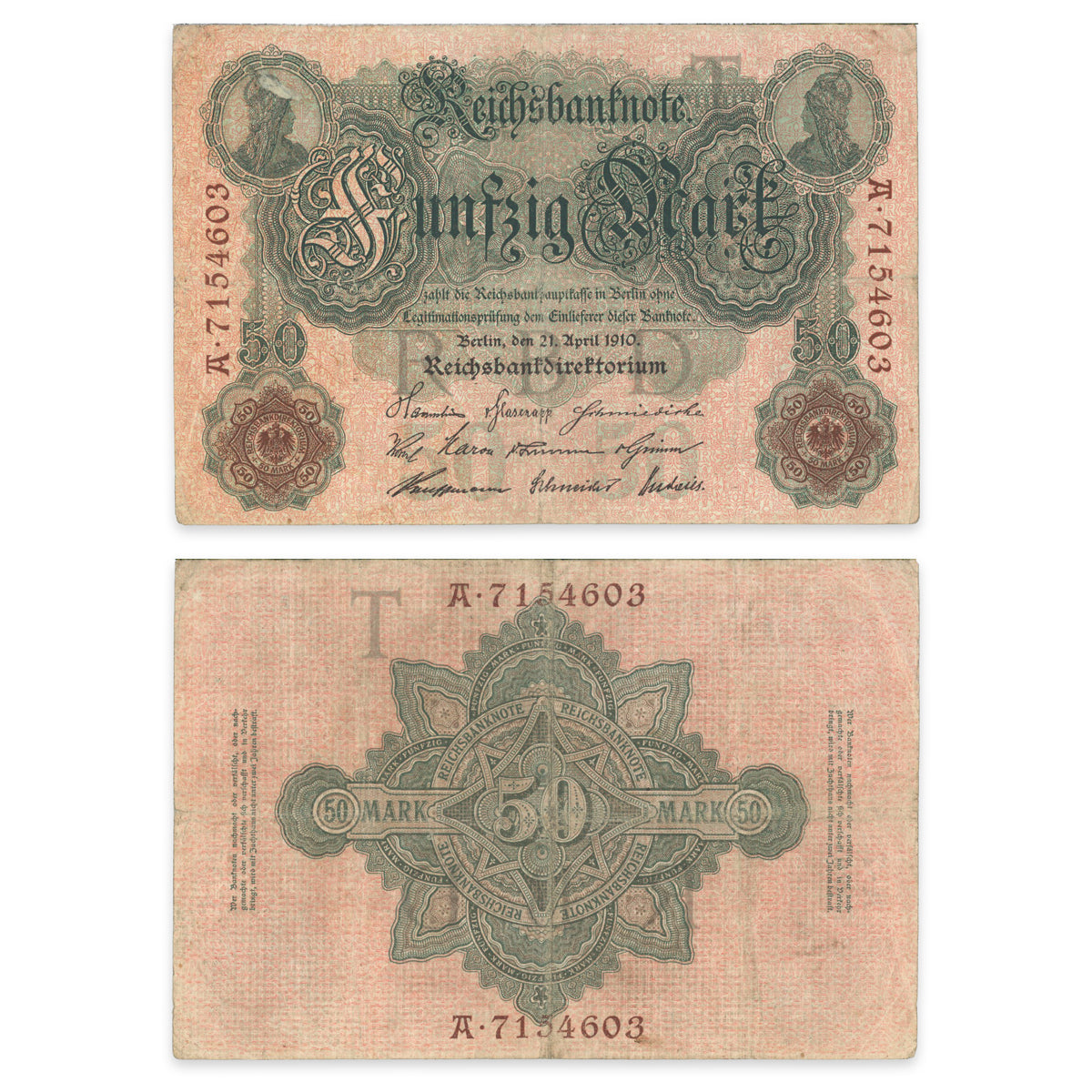 Germany - Reichsbanknote 50 Mark 1910 P# 41 F-18