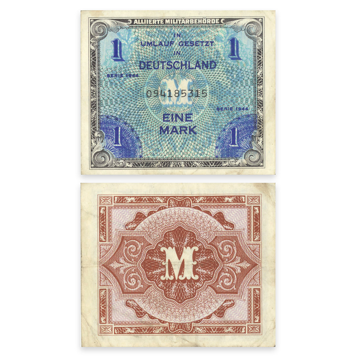 Germany - Allied Military Currency 1 Mark 1944 P# 192a EF-40