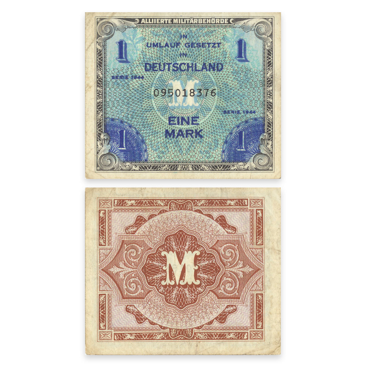 Germany - Allied Military Currency 1 Mark 1944 P# 192a VF-30