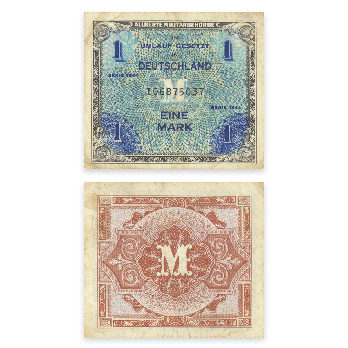 Germany - Allied Military Currency 1 Mark 1944 P# 192a VF-25