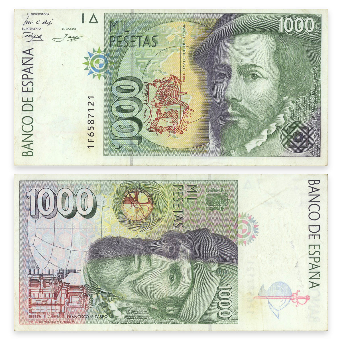 Spain 1000 Pesetas 1992 P# 163 VF-25