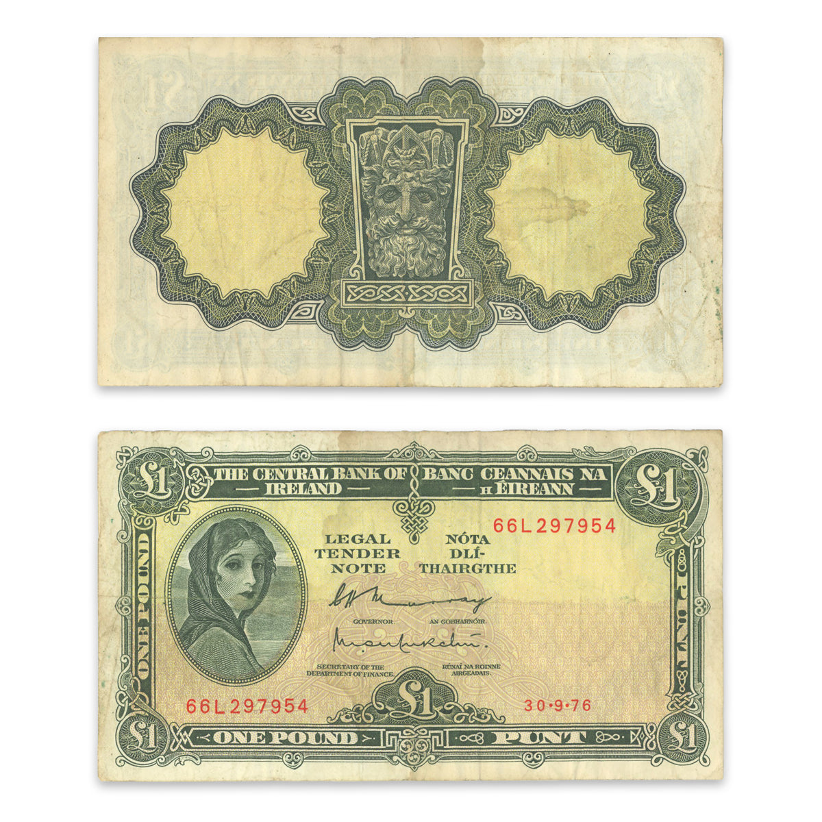 Ireland, Republic 1 Pound 1976 P# 64d VF-20