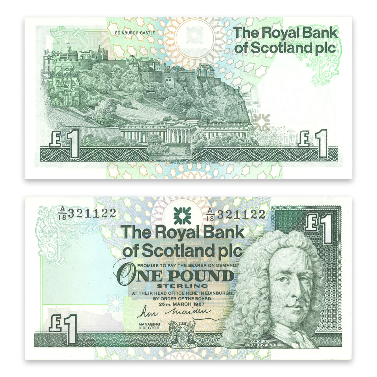 Scotland - Royal Bank of Scotland 1 Pound 1987 P# 46 AU-58