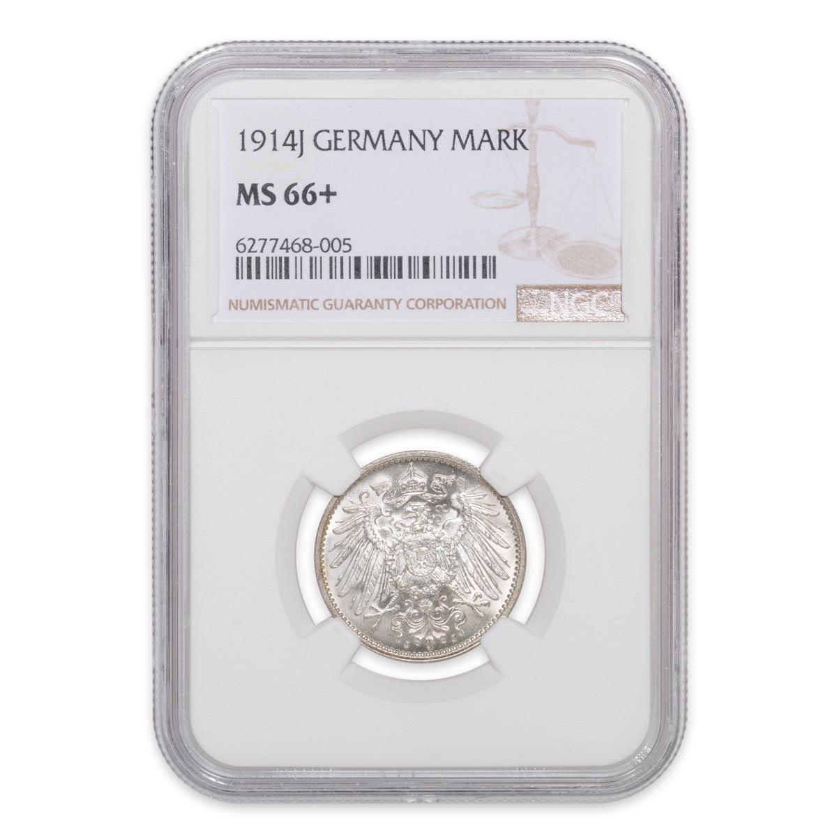 Germany - Empire Empire Silver Mark 1914 J MS-66+