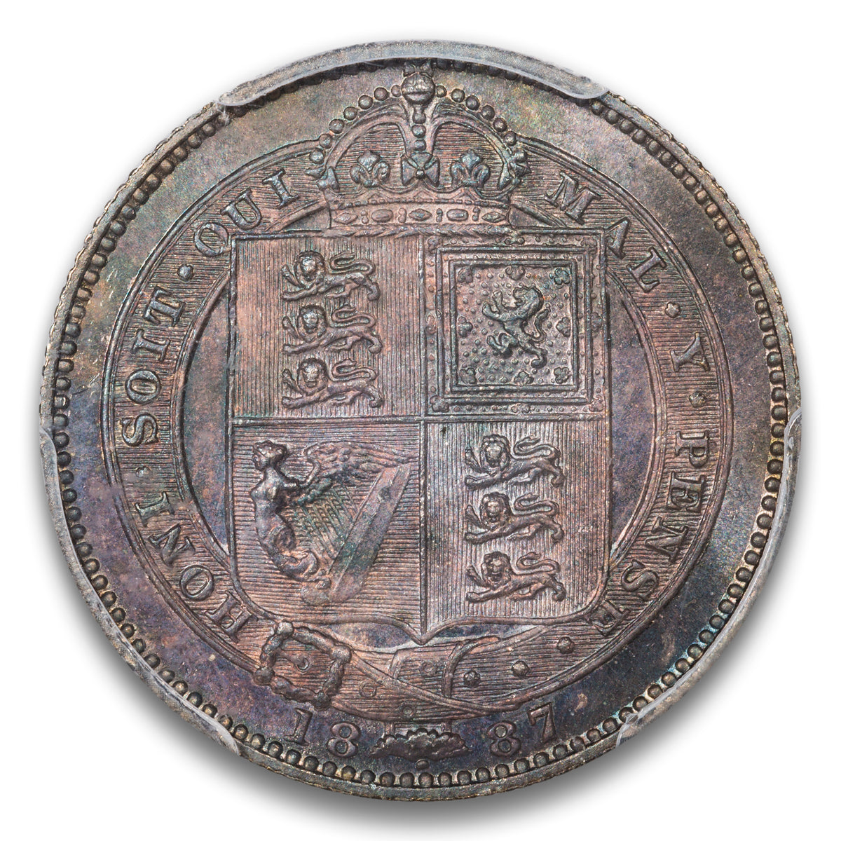 Great Britain Silver Shilling 1887 MS-63