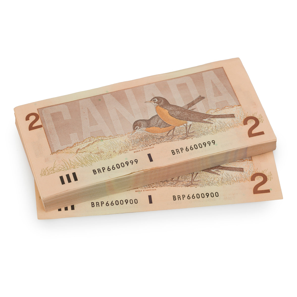 1986 $2 Original Banknote Set With BRX Replacement Note (100 Consecutive Notes)