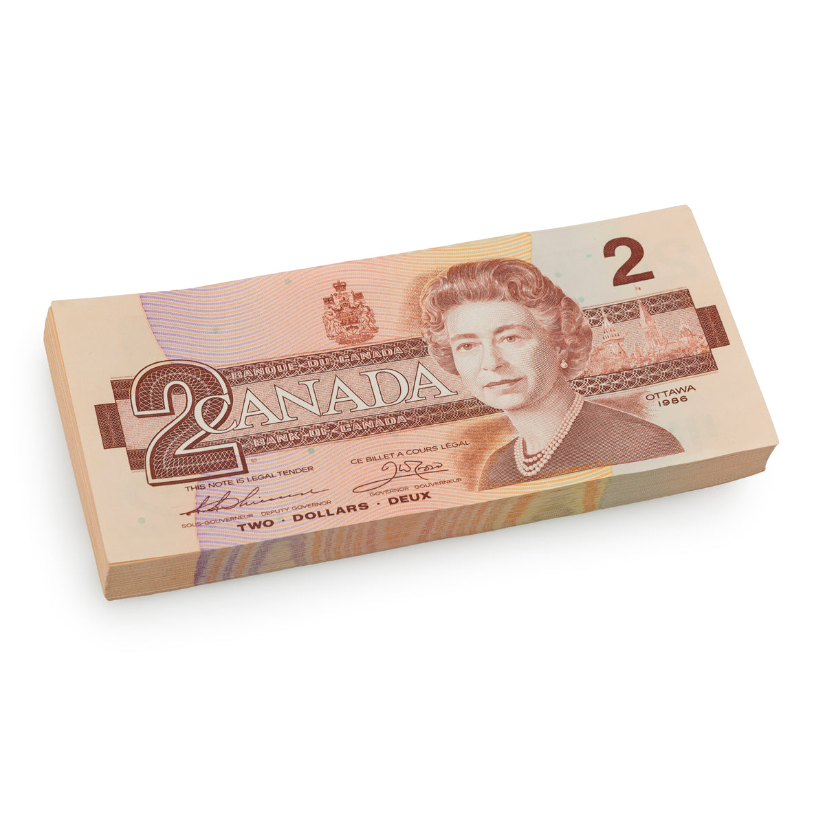 1986 $2 Original Thiessen-Crow Banknote Set (100 Consecutive Notes)