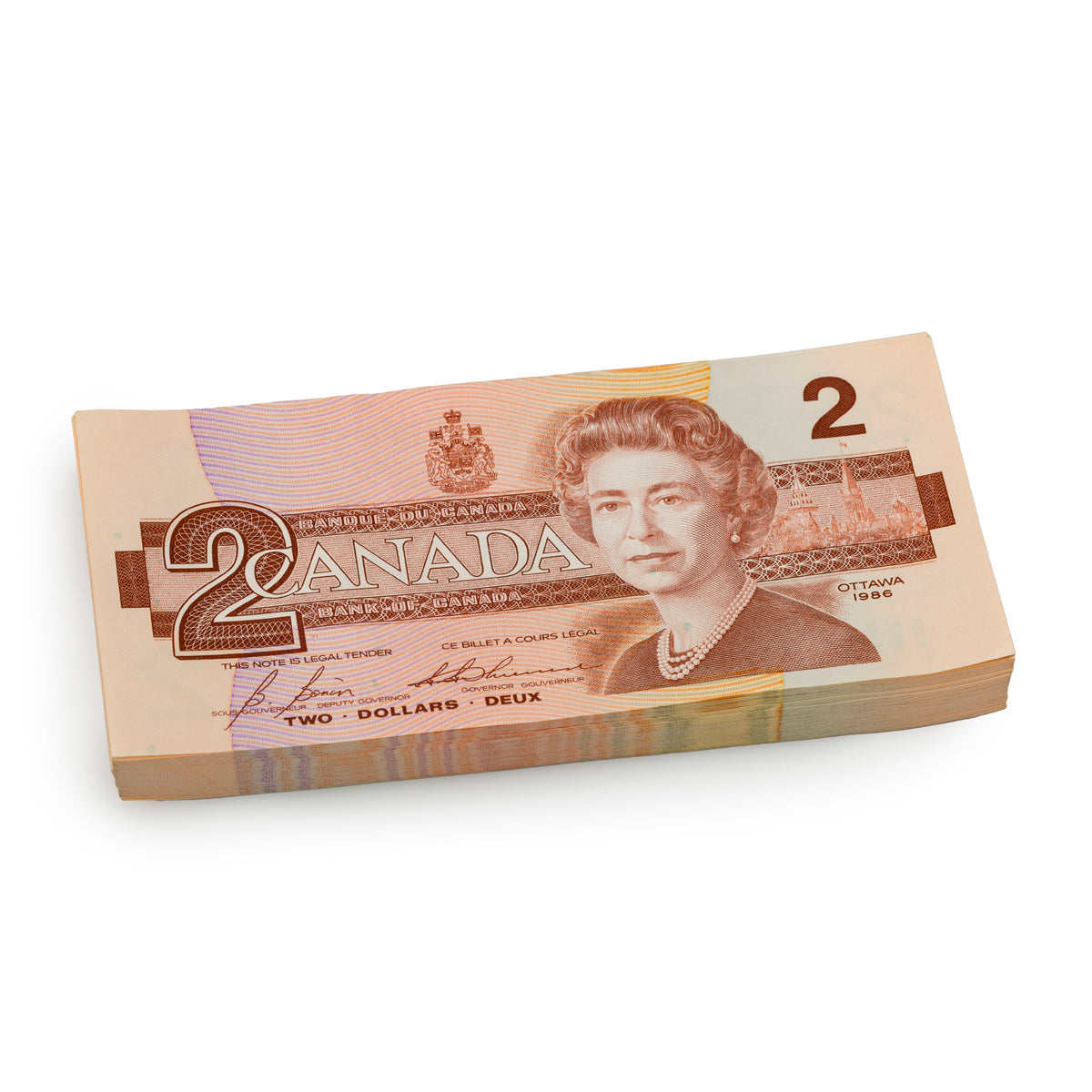 1986 $2 Original Bonin-Thiessen Banknote Set (100 Consecutive Notes)