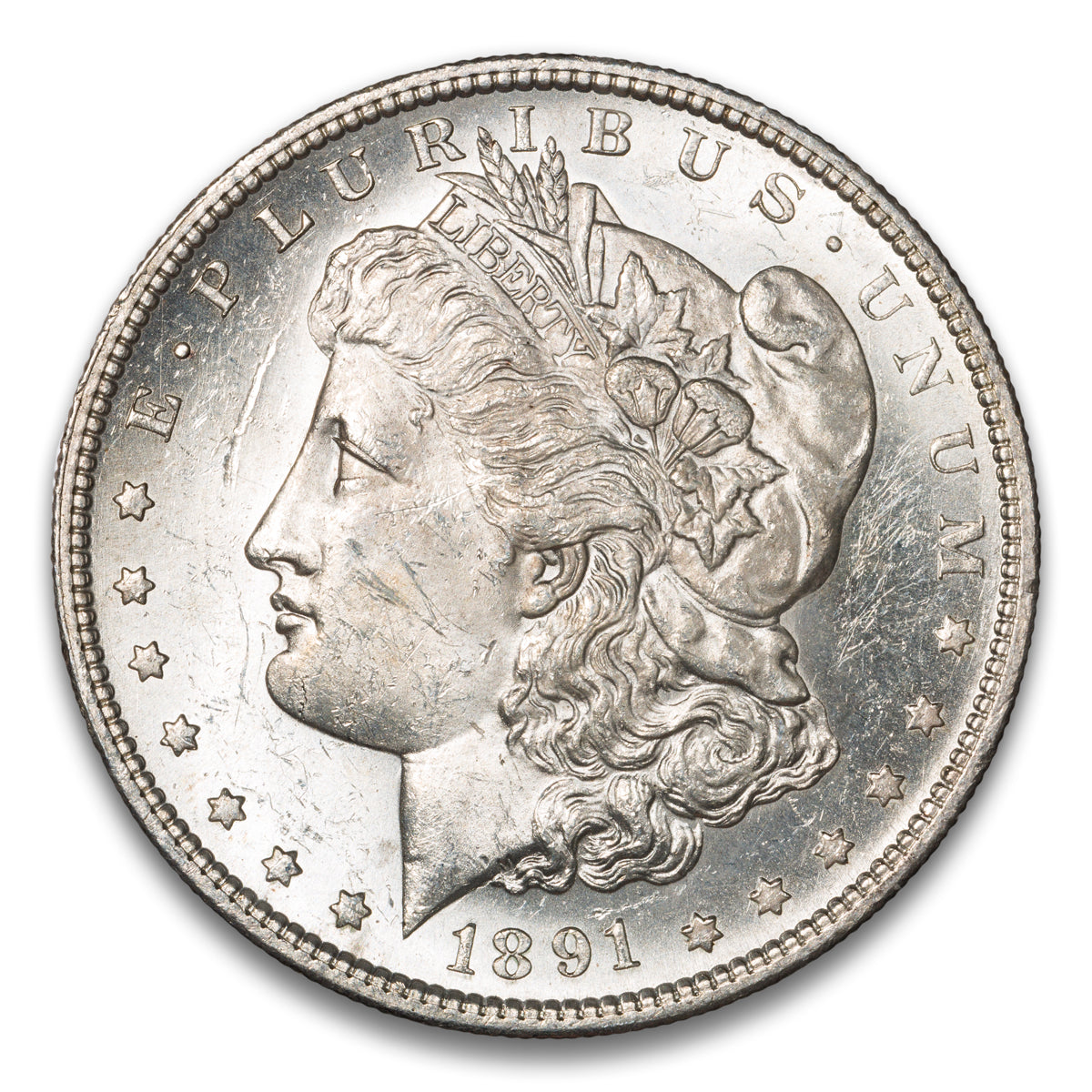 US $1 Morgan 1891S Non-Certified MS-60