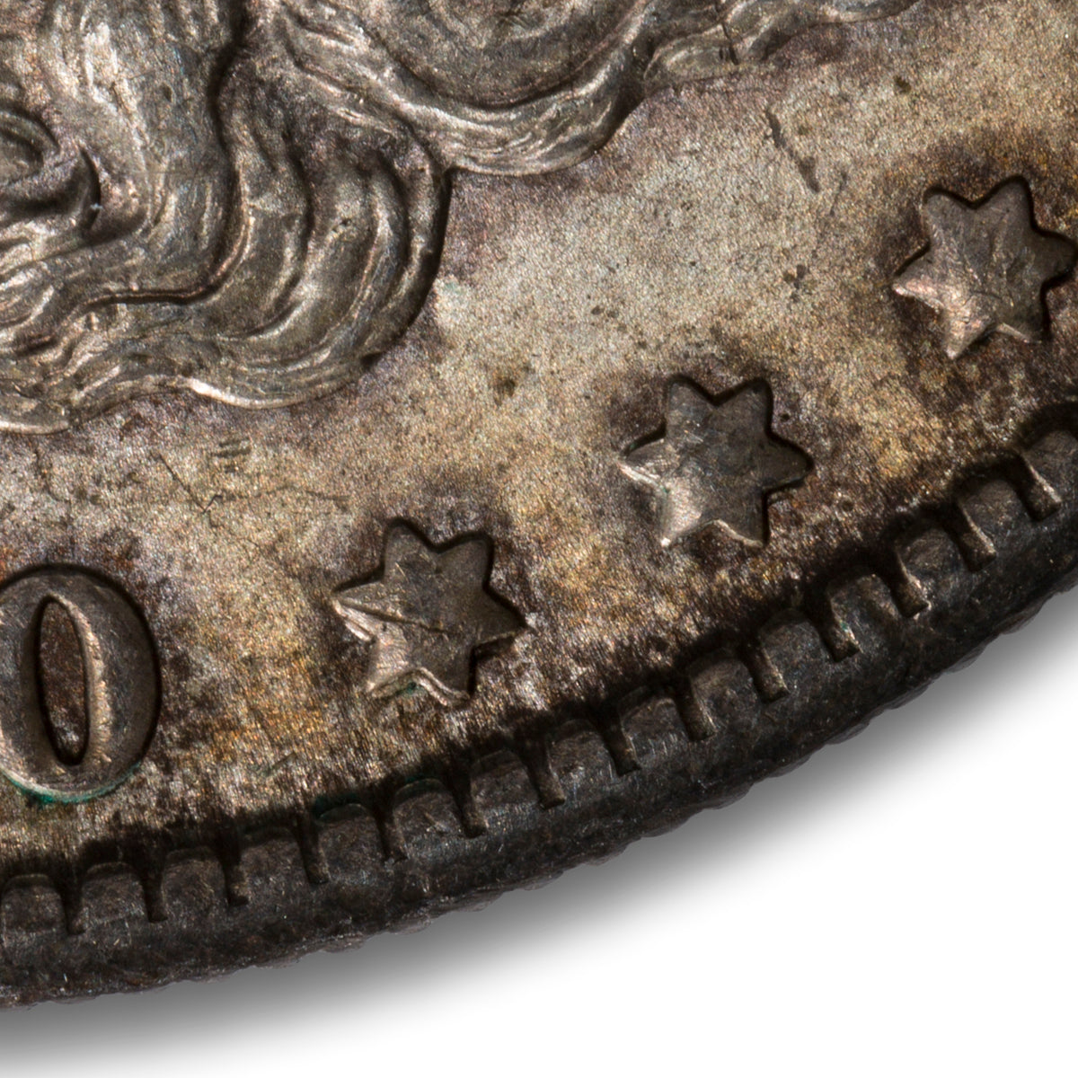 US $1 Morgan 1900O TOP 100 VAM 15A Doubled Stars Clashed Non-Certified MS-63