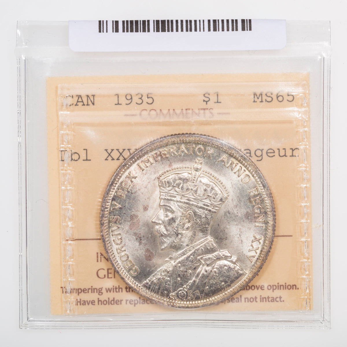 $1 1935 Dbl XXV; Dbl Voyageur ICCS MS-65