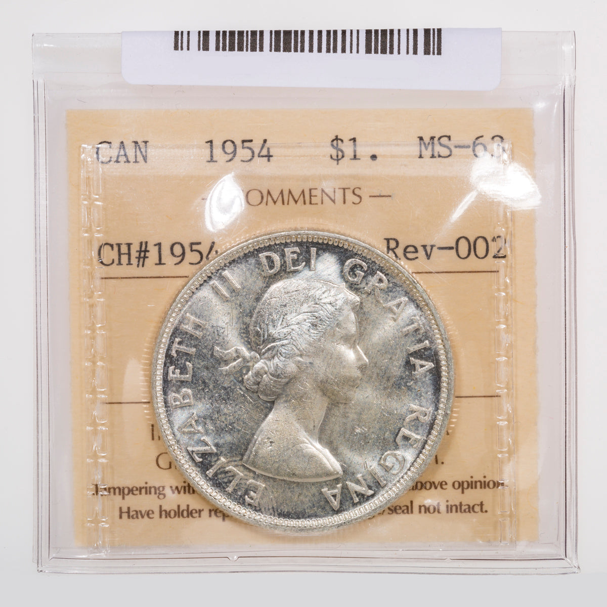$1 1954 SWL Obv-002 Rev-002 ICCS MS-63