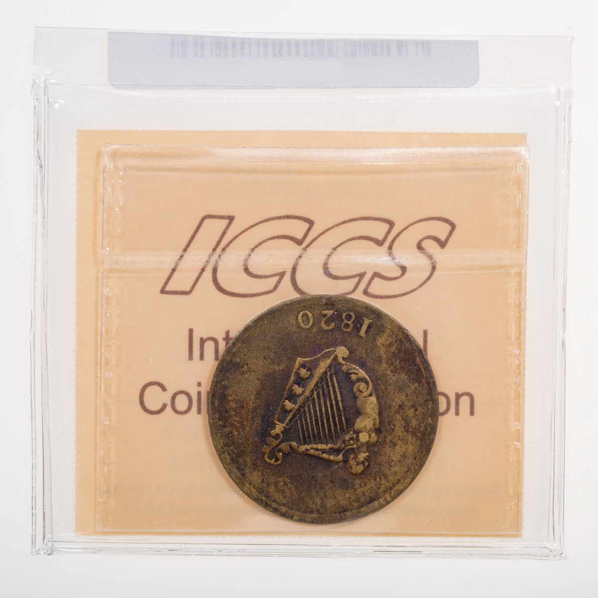 Lower Canada CH# LC-60-13 Bust And Harp 1820 High protuberance; Brass ICCS AU-50