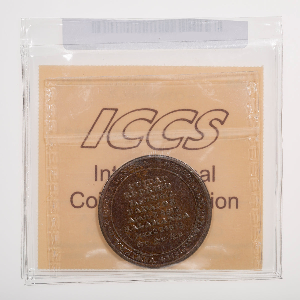 Wellington CH# WE-11A3 Peninsular Salamanca ND Ten leaves, Lock below ribbon ICCS EF-40