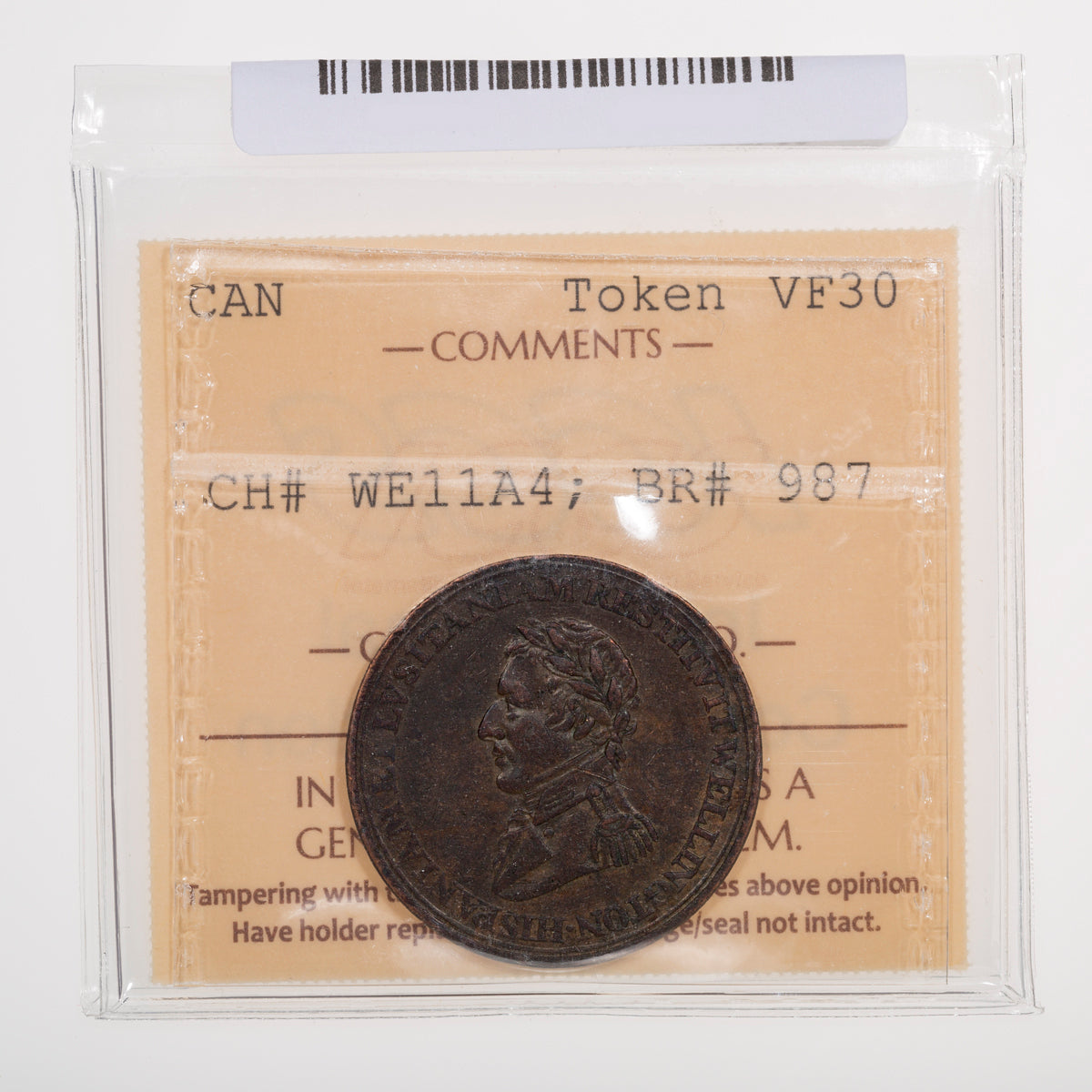 Wellington CH# WE-11A4 Peninsular Salamanca ND Ten leaves, Short equal locks ICCS VF-30