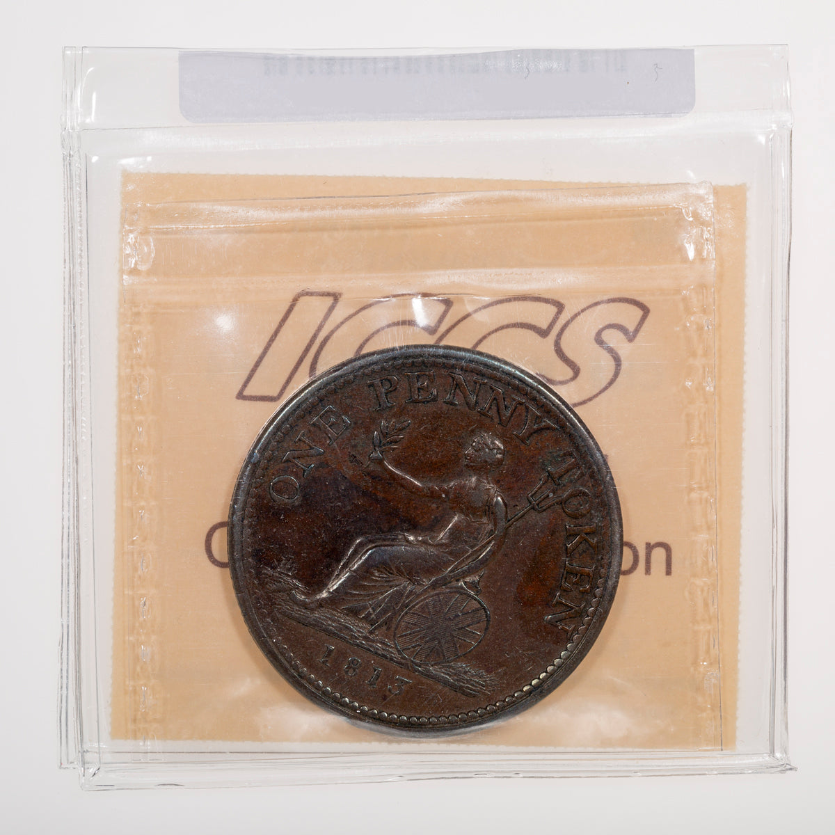 Wellington CH# WE-12 Peninsular One Penny 1813 Vittoria ICCS EF-40