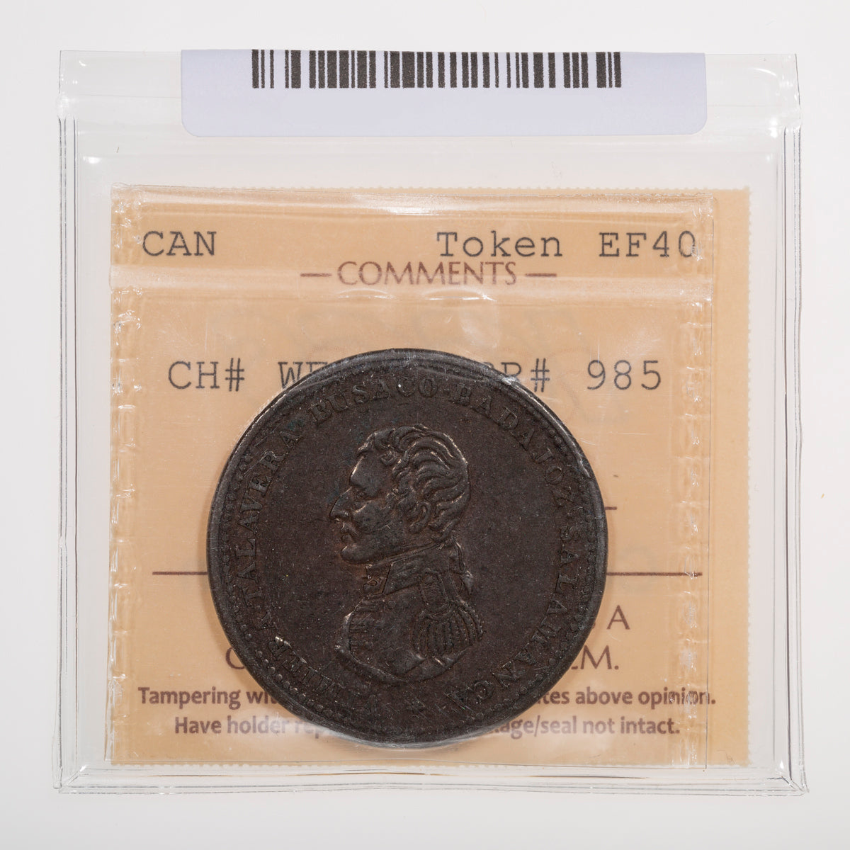 Wellington CH# WE-13A Cossack Penny (1813) No grass behind rear hoof ICCS EF-40