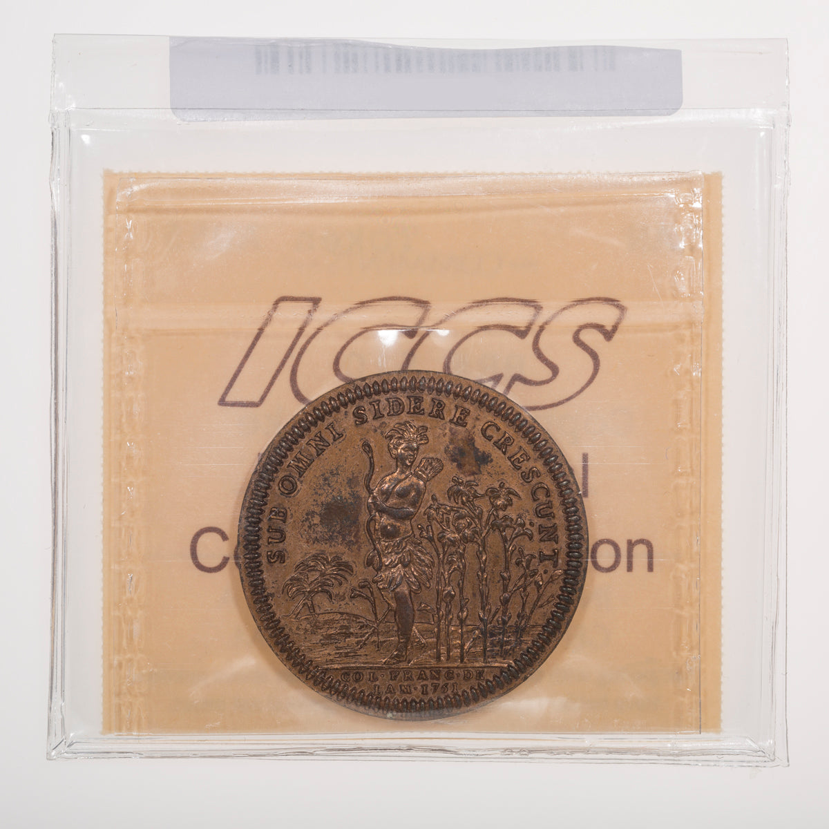 Jeton Louis XV 1751 Copper Restrike ICCS AU-55