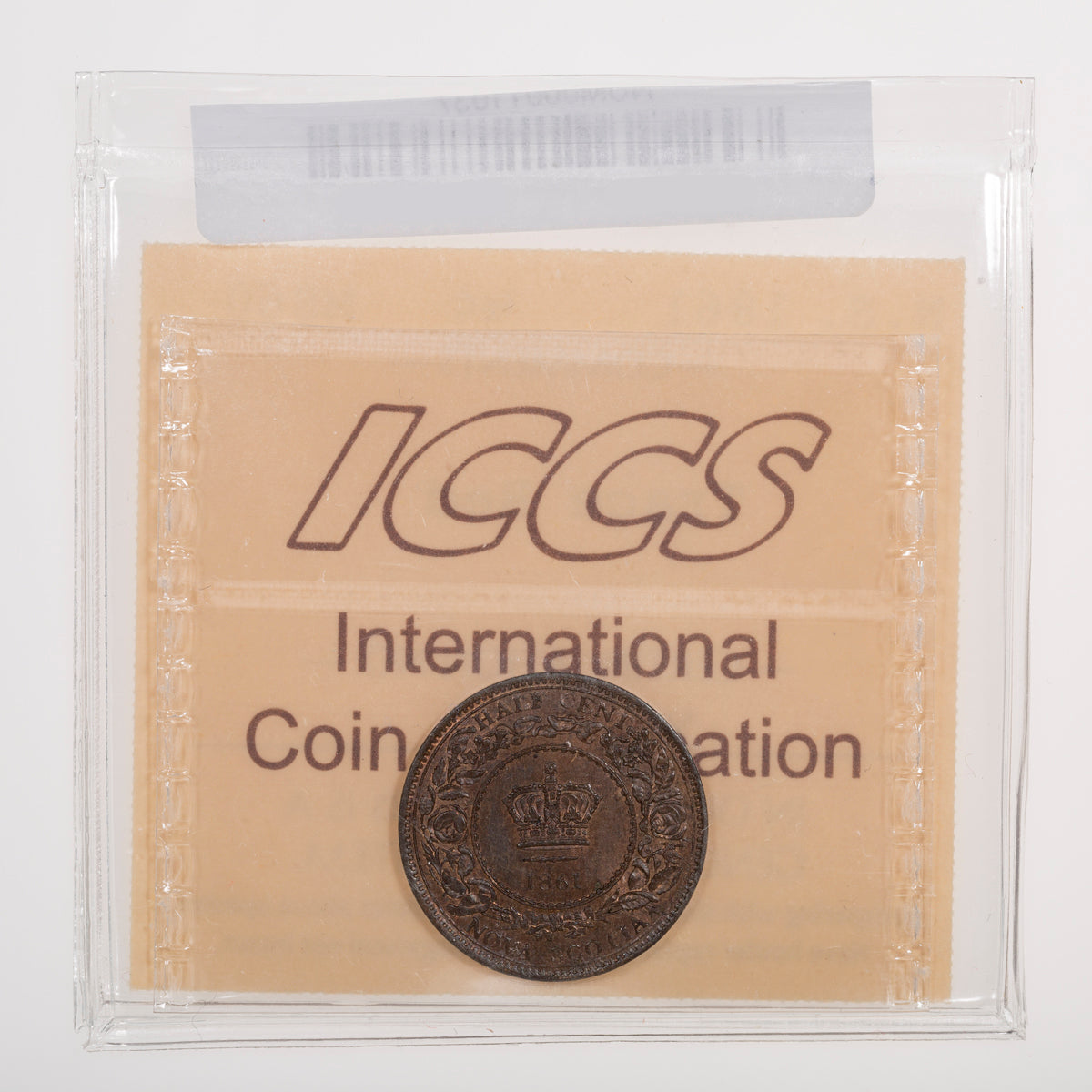 NS Half Cent 1861 ICCS MS-60 Trace Red