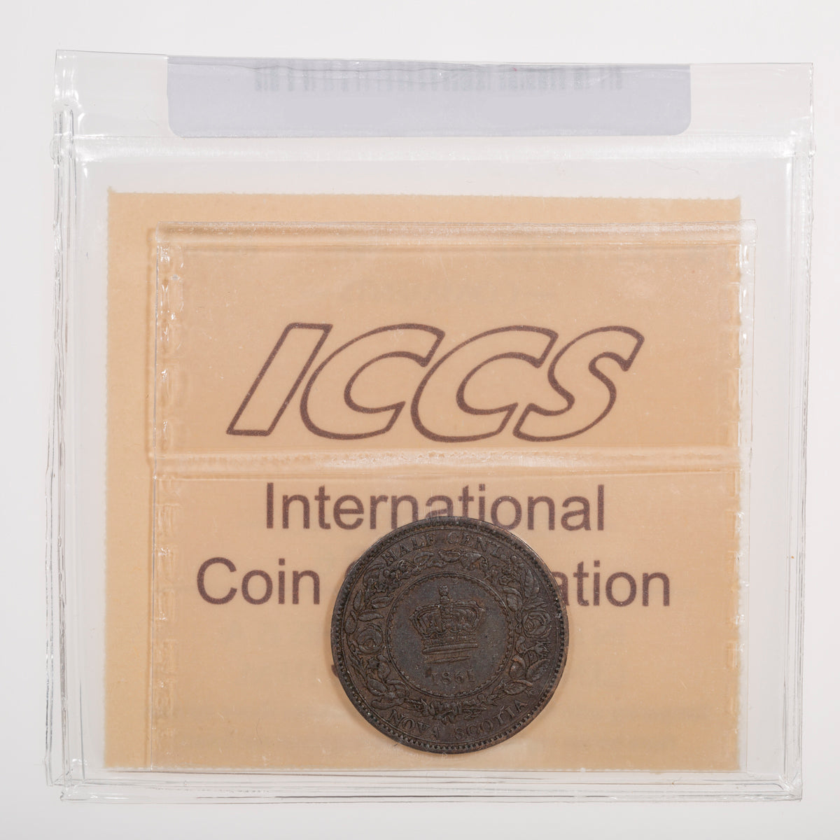 NS Half Cent 1861 ICCS AU-55