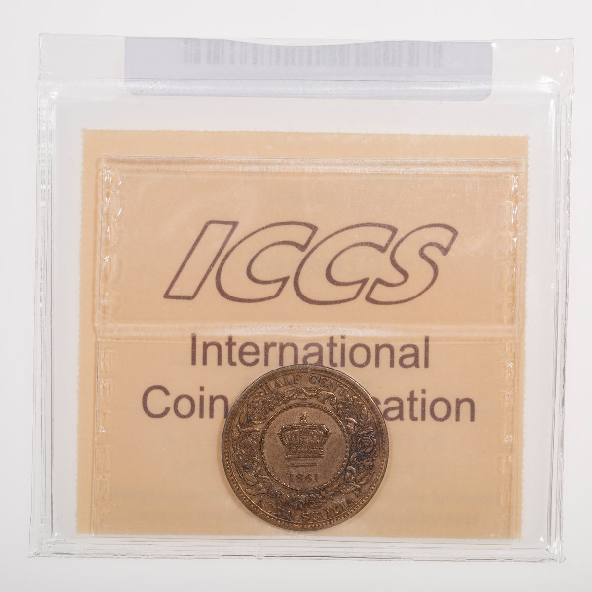 NS Half Cent 1861 ICCS AU-50