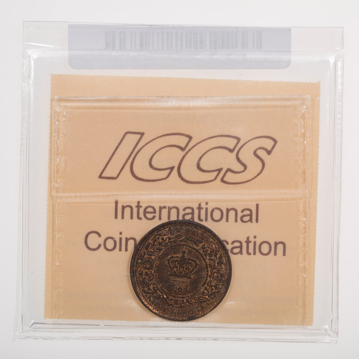 NS Half Cent 1864 ICCS MS-60 Trace Red