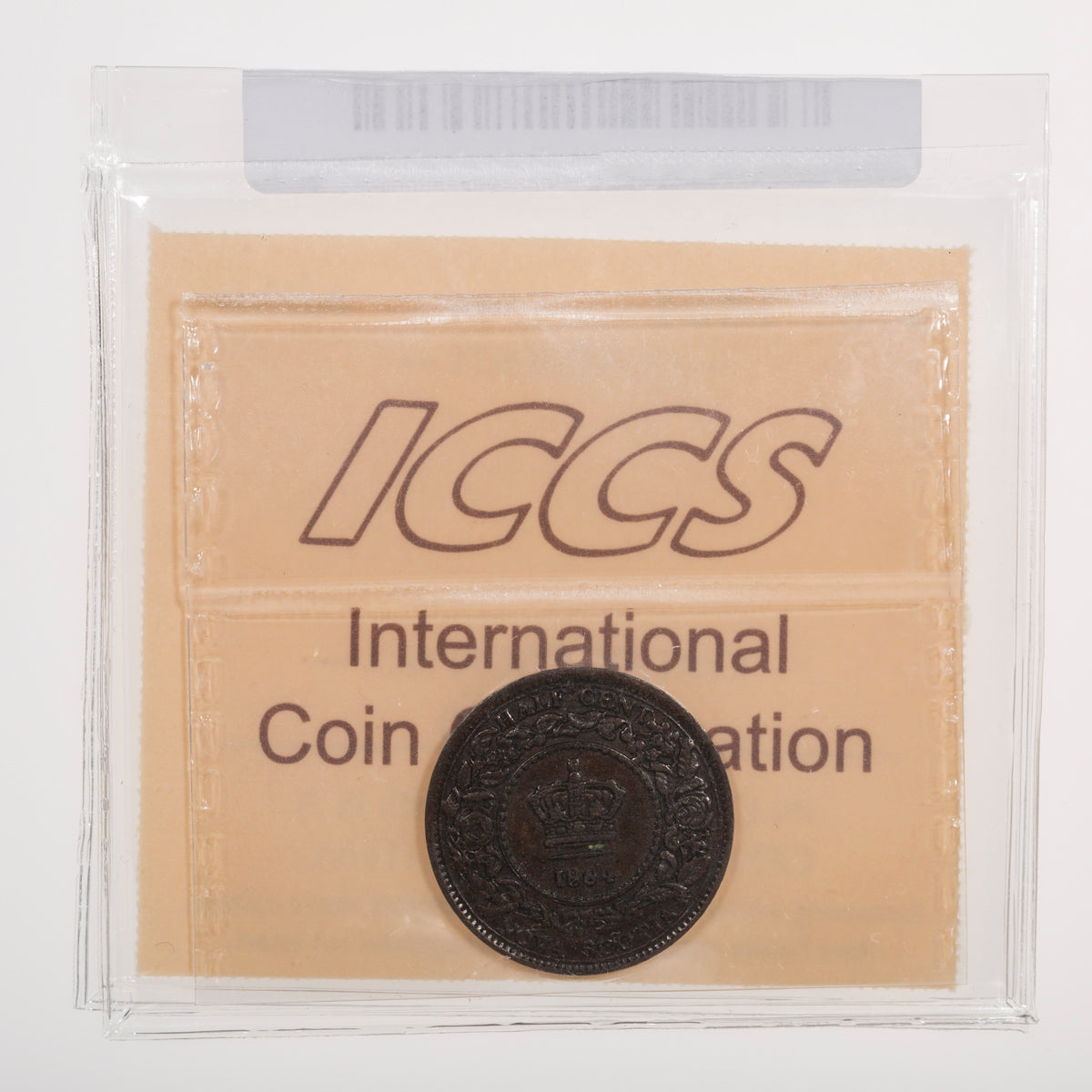 NS Half Cent 1864 ICCS AU-50